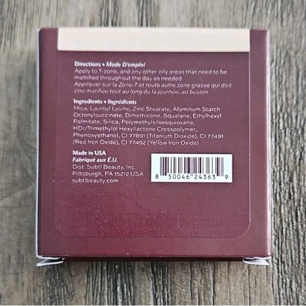 SUBTL Shine Control Powder Stak Refill Translucent 3.8g/0.13oz - NEW SEALED